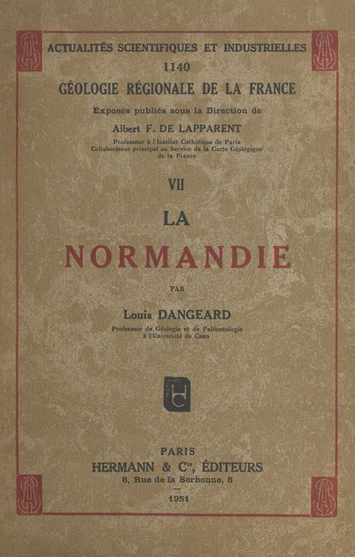 Couverture ebook de La Normandie, de Louis Dangeard