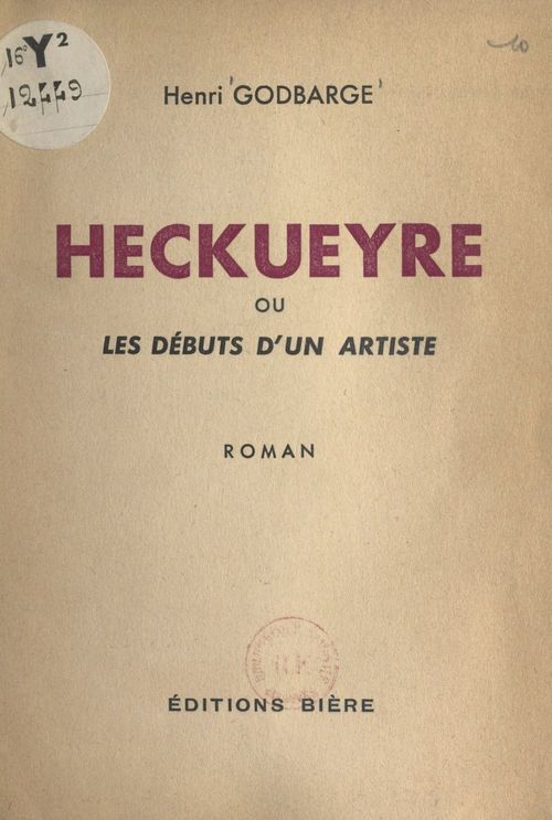 Couverture ebook de Heckueyre, de Henri Godbarge