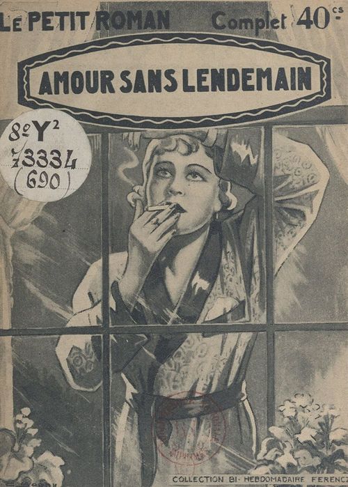 ebook cover of Amour sans lendemain, by Jeanne Montcernac
