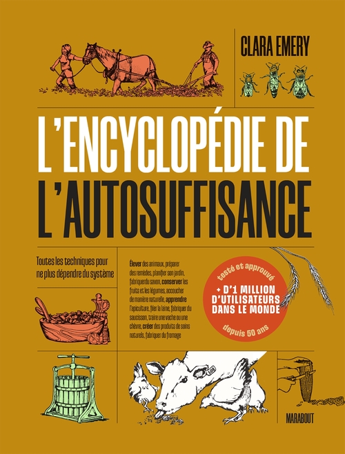 Couverture ebook de L'encyclopédie de l'autosuffisance, de Clara Emery