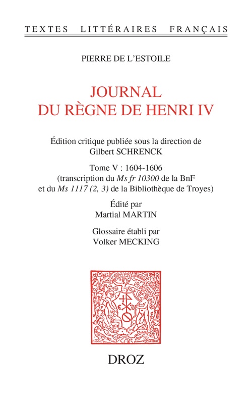 ebook cover of Journal du règne de Henri IV. Tome V : 1604-1606, by Pierre de l'Estoile