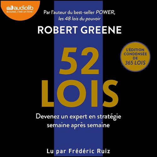 Couverture audiobook de 52 lois, de Robert Greene