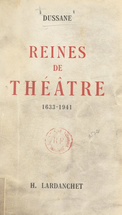 ebook cover of Reines de théâtre, 1633-1941, by Beatrix Dussane