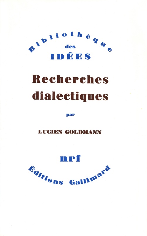 ebook cover of Recherches dialectiques, by Lucien Goldmann