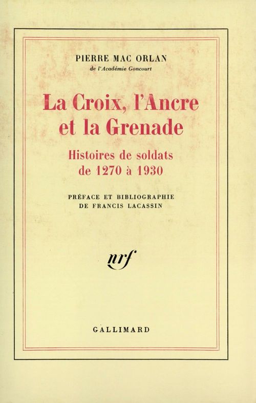 Couverture ebook de La Croix, l'Ancre et la Grenade, de Pierre Mac Orlan