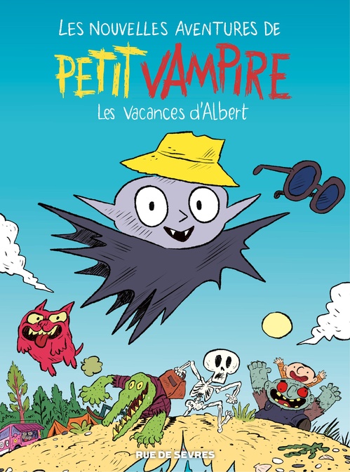 Couverture ebook de Les Nouvelles Aventures de Petit Vampire - Tome 2 - Les Vacances d'Albert, de Joann Sfar, Pauline Pinson
