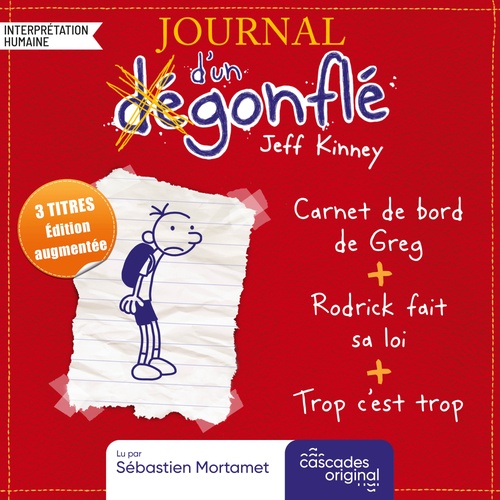 Couverture audiobook de Journal d'un dégonflé - Tome 1 - Carnet de bord de Greg Heffley (édition augmentée), de Jeff Kinney