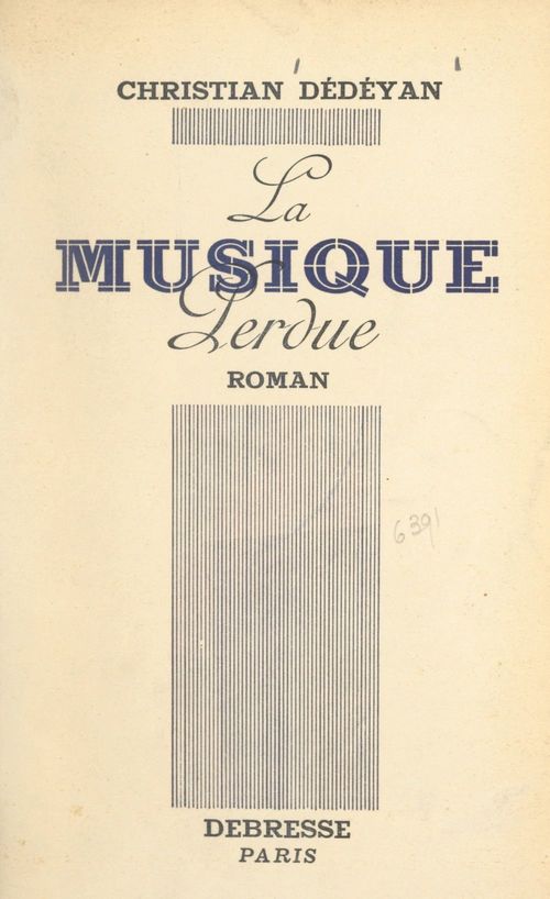 Couverture ebook de La musique perdue, de Christian Dedeyan