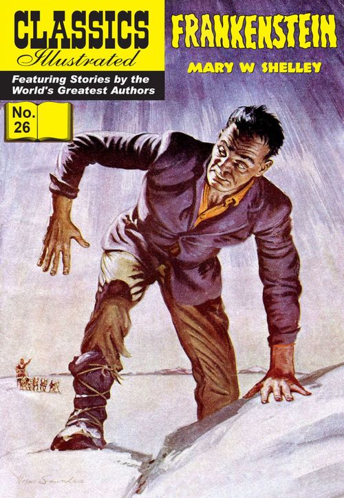 ebook cover of Frankenstein, by Mary W. Shelley