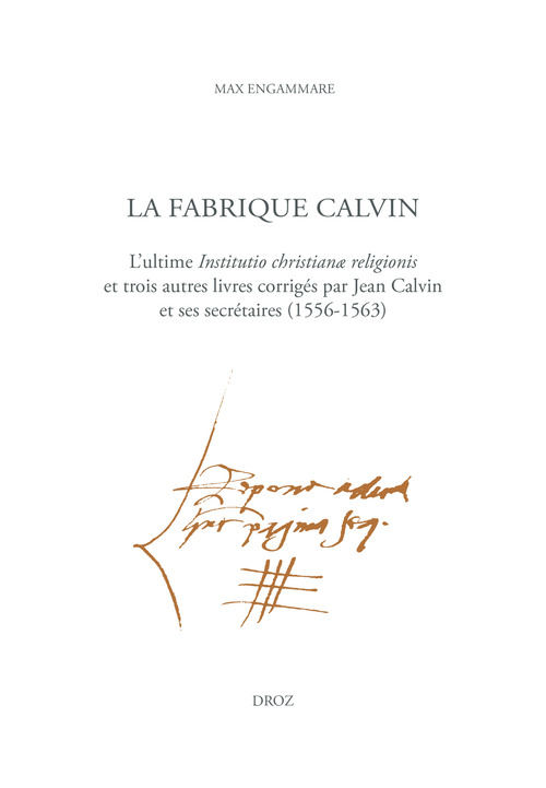 ebook cover of La Fabrique Calvin, by Engammare Max