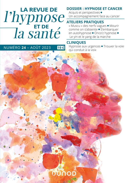 Couverture ebook de Revue de l'hypnose et de la santé N°24 - 3/2023, de Collectif