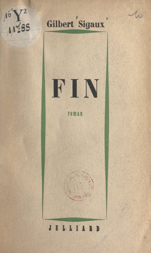 Couverture ebook de Fin, de Gilbert Sigaux