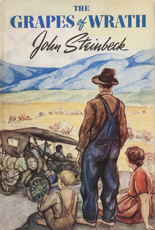 ebook cover of The Grapes of Wrath, by John  Stainbeck