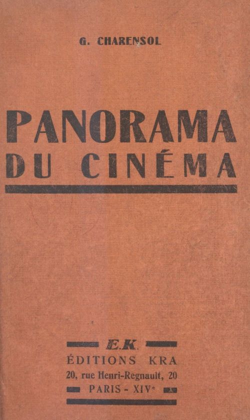 Couverture ebook de Panorama du cinéma, de Georges Charensol