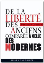 ebook cover of De la liberté des anciens comparée à celle des modernes, by Benjamin Constant