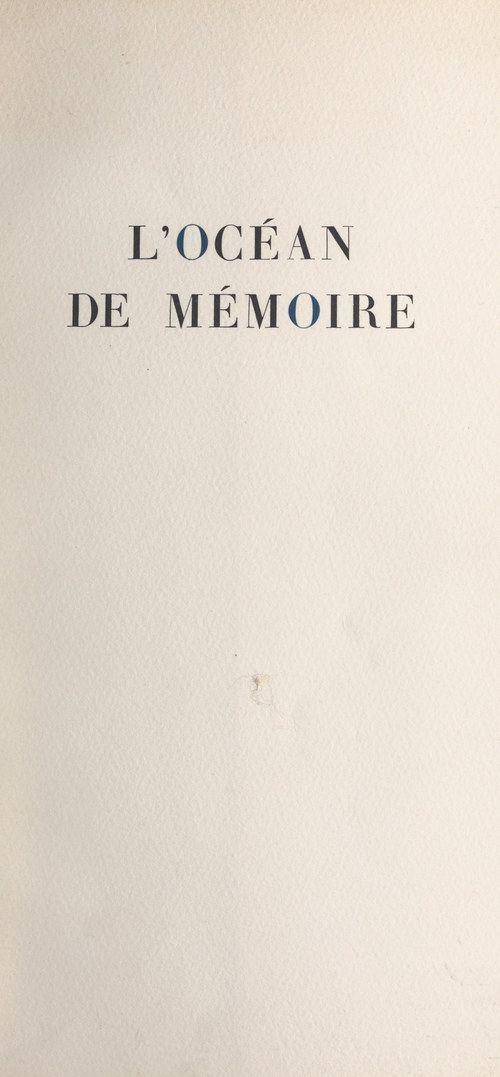 Couverture ebook de L'océan de mémoire, de Pierre Bettencourt