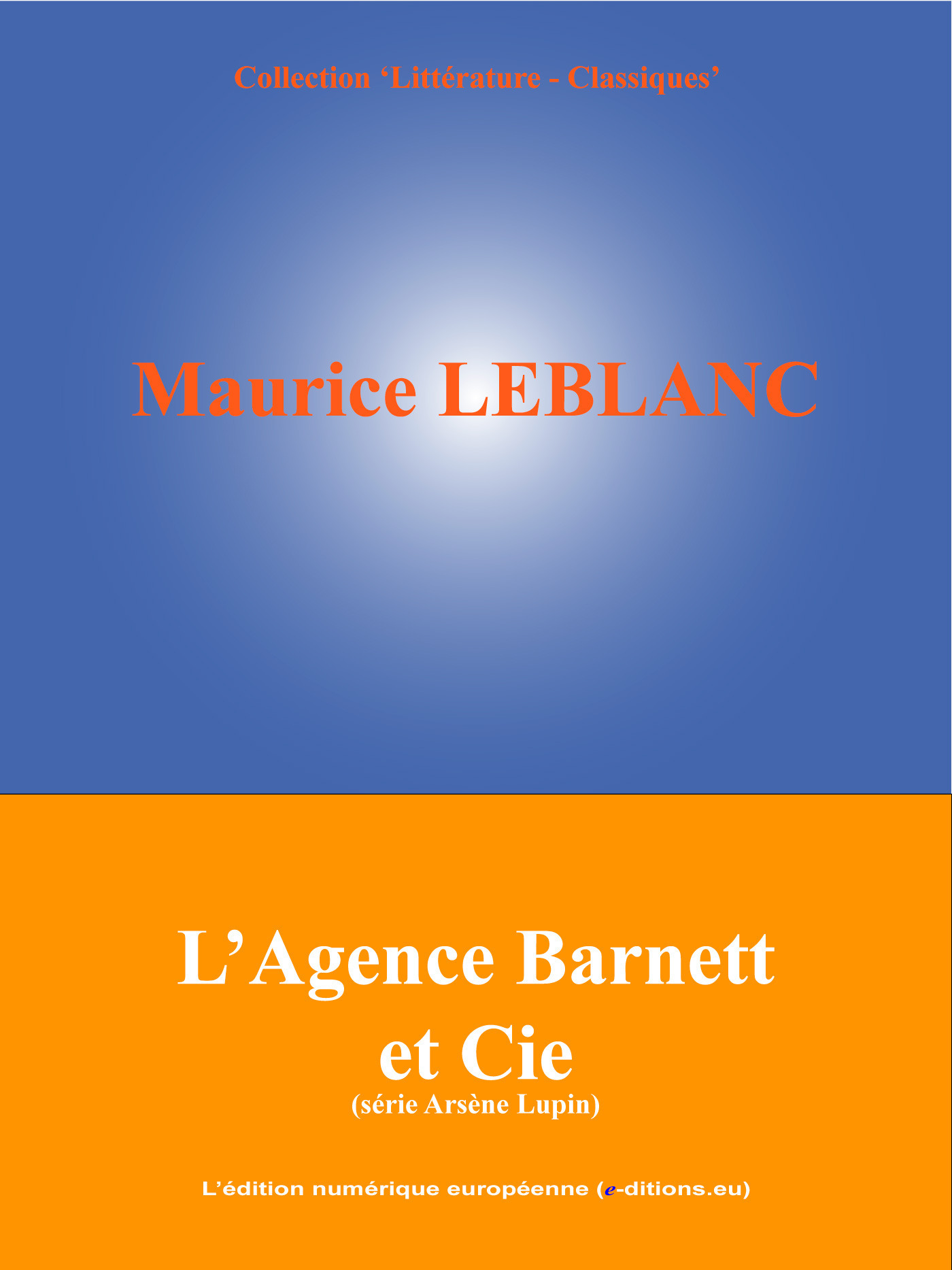 ebook cover of L'Agence Barnett et Cie, by Maurice Leblanc