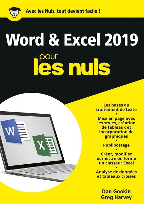 Couverture ebook de Word et Excel 2019 Mégapoche Pour les Nuls, de Dan Gookin, Greg Harvey