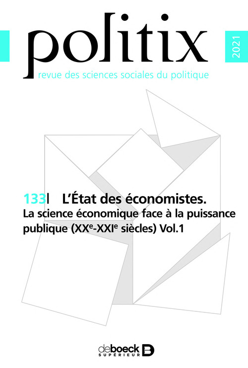 Couverture ebook de Politix n° 133 - L´État des économistes, de Collectif