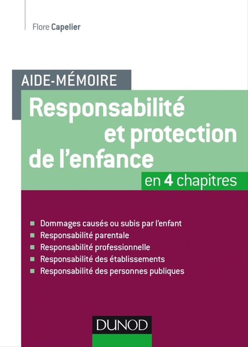 ebook cover of Aide-mémoire - Responsabilité et protection de l'enfance, by Flore Capelier