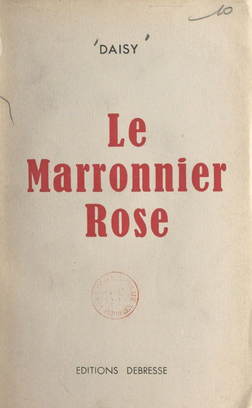 ebook cover of Le marronnier rose, by Daisy