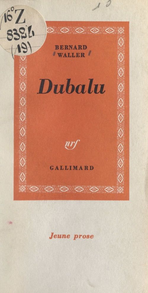 Couverture ebook de Dubalu, de Bernard Waller