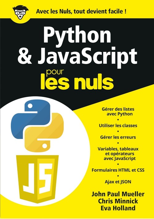 Couverture ebook de Python & JavaScript Mégapoche Pour les Nuls, de Eva Holland, Chris Minnick, John Paul Mueller, Jean-Pierre Cano