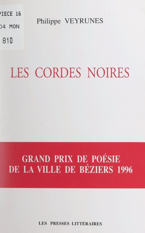 ebook cover of Les cordes noires, by Philippe Veyrunes