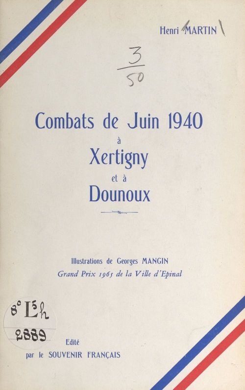 ebook cover of Combats de juin 1940, à Xertigny et à Dounoux, by Henri Martin