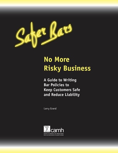 Couverture ebook de Safer Bars: No More Risky Business, de Larry Grand