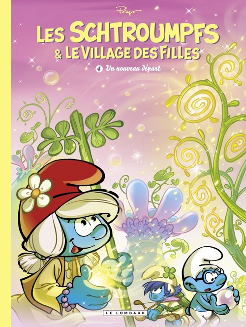 Couverture ebook de Les Schtroumpfs et le village des filles - Tome 4 - Un nouveau départ, de Luc Parthoens, Thierry Culliford, Laurent Cagniat