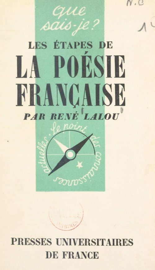 Couverture ebook de Les étapes de la poésie française, de Rene Lalou
