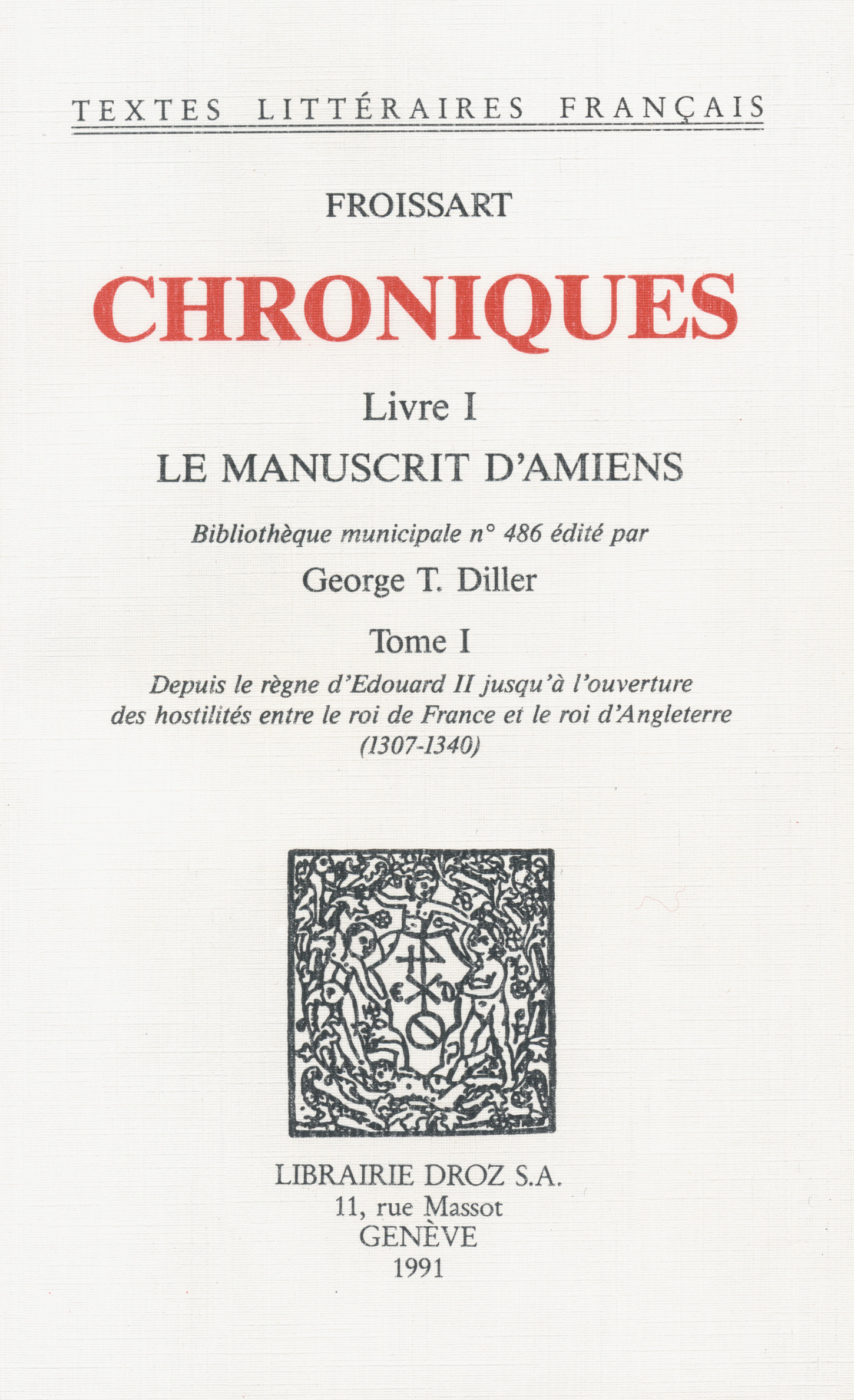 ebook cover of Chroniques, by Froissart Jean