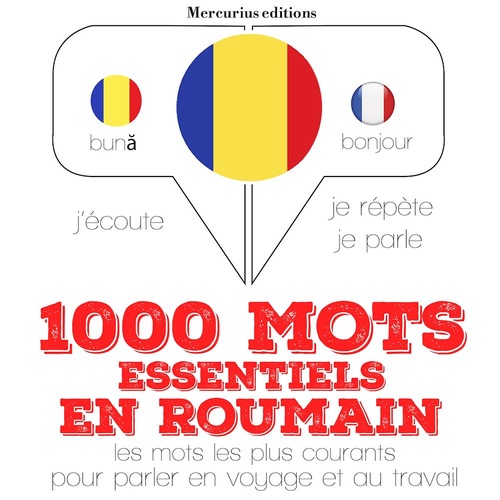 Couverture audiobook de 1000 mots essentiels en roumain, de Jm Gardner