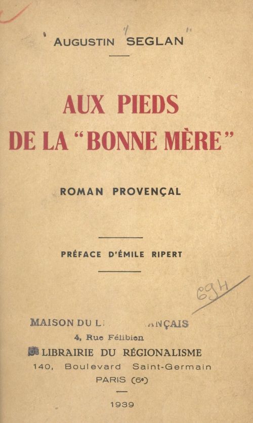 Couverture ebook de Aux pieds de la Bonne Mère, de Augustin Seglan