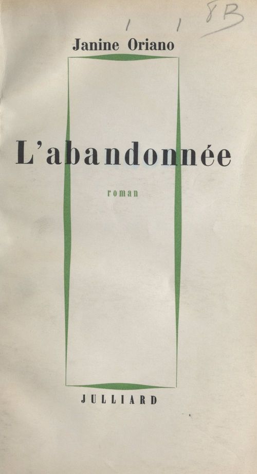Couverture ebook de L'abandonnée, de Janine Oriano
