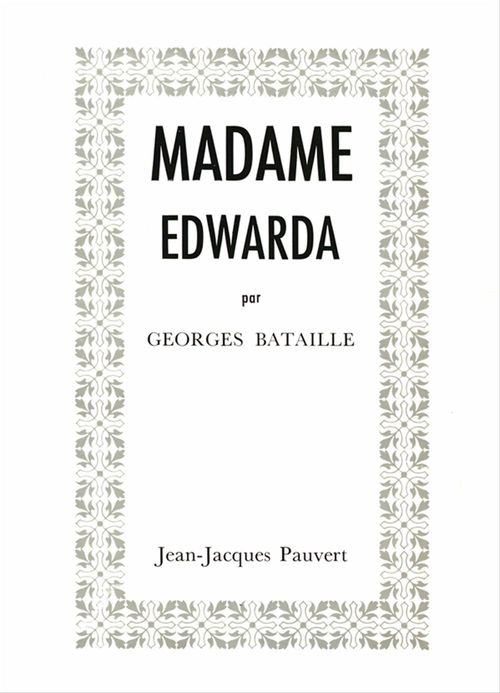 ebook cover of Madame Edwarda, by Georges Bataille