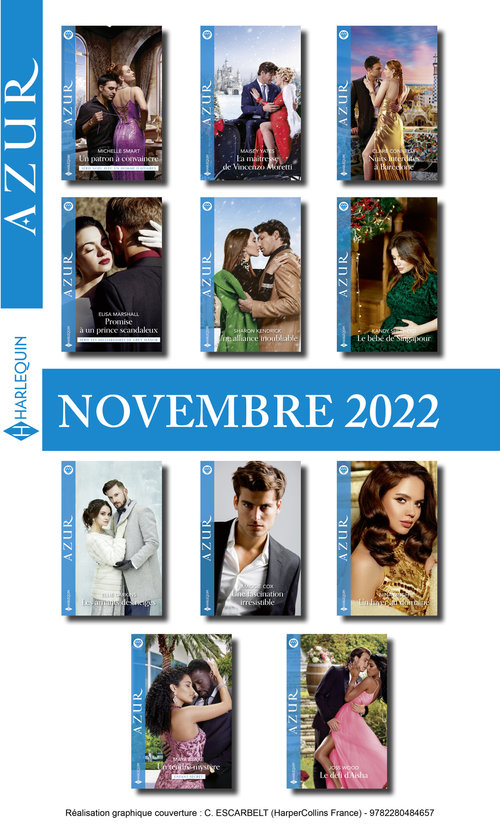 ebook cover of Pack mensuel Azur - 11 romans (Novembre 2022), by Collectif