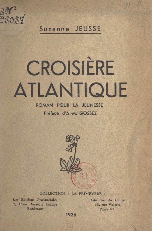 ebook cover of Croisière atlantique, by Suzanne Jeusse
