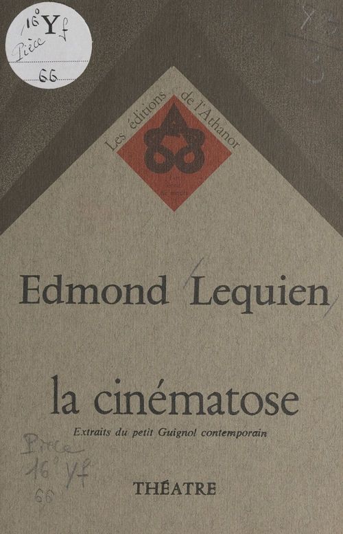 ebook cover of La cinématose, by Edmond Lequien