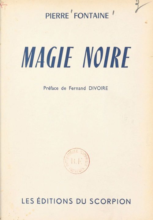 Couverture ebook de Magie noire, de Pierre Fontaine