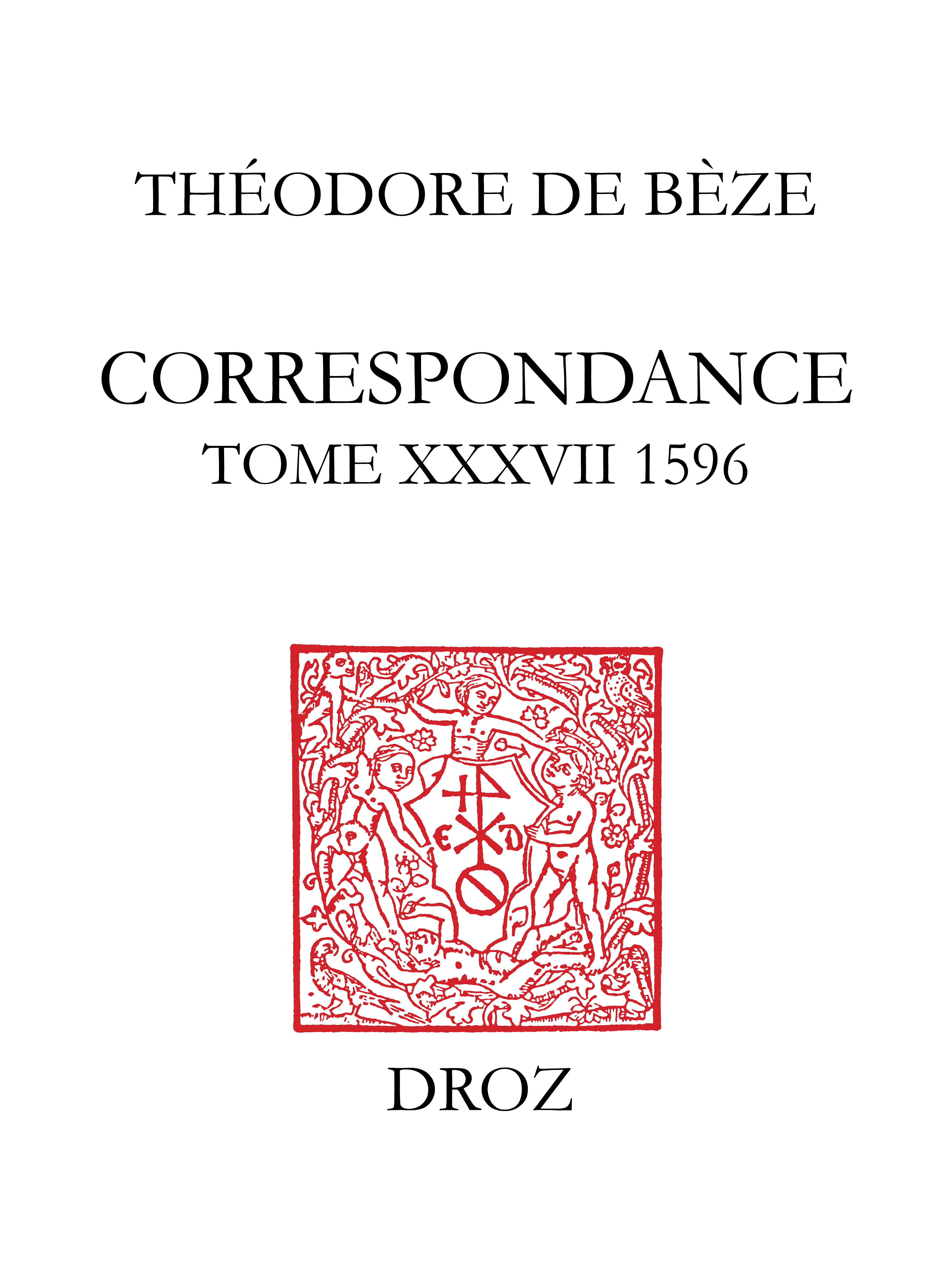 ebook cover of Correspondance, by Theodore De Beze