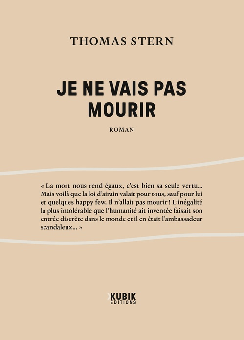 Couverture ebook de Je ne vais pas mourir, de Thomas Stern