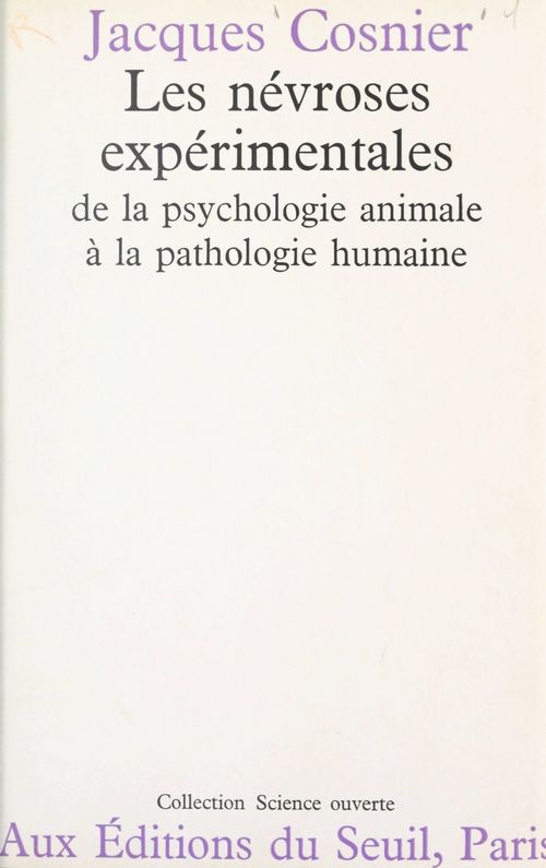 ebook cover of Les névroses expérimentales, by Jacques Cosnier