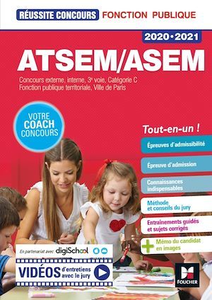 Couverture ebook de Réussite Concours ATSEM/ASEM 2020-2021 - Préparation complète, de Guérin