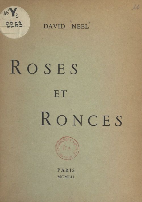 Couverture ebook de Roses et ronces, de David Neel