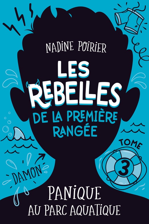 Couverture ebook de Panique au parc aquatique, de Nadine Poirier