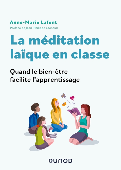 Couverture ebook de La méditation laïque en classe, de Anne-Marie Lafont