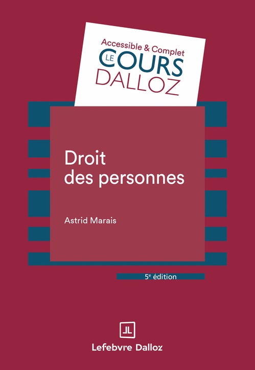 ebook cover of Droit des personnes 5ed, by Astrid Marais