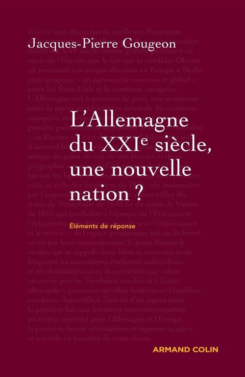 ebook cover of L'Allemagne dans le XXIe siècle : une nouvelle nation ?, by Jacques-Pierre Gougeon
